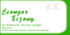 csongor bizony business card
